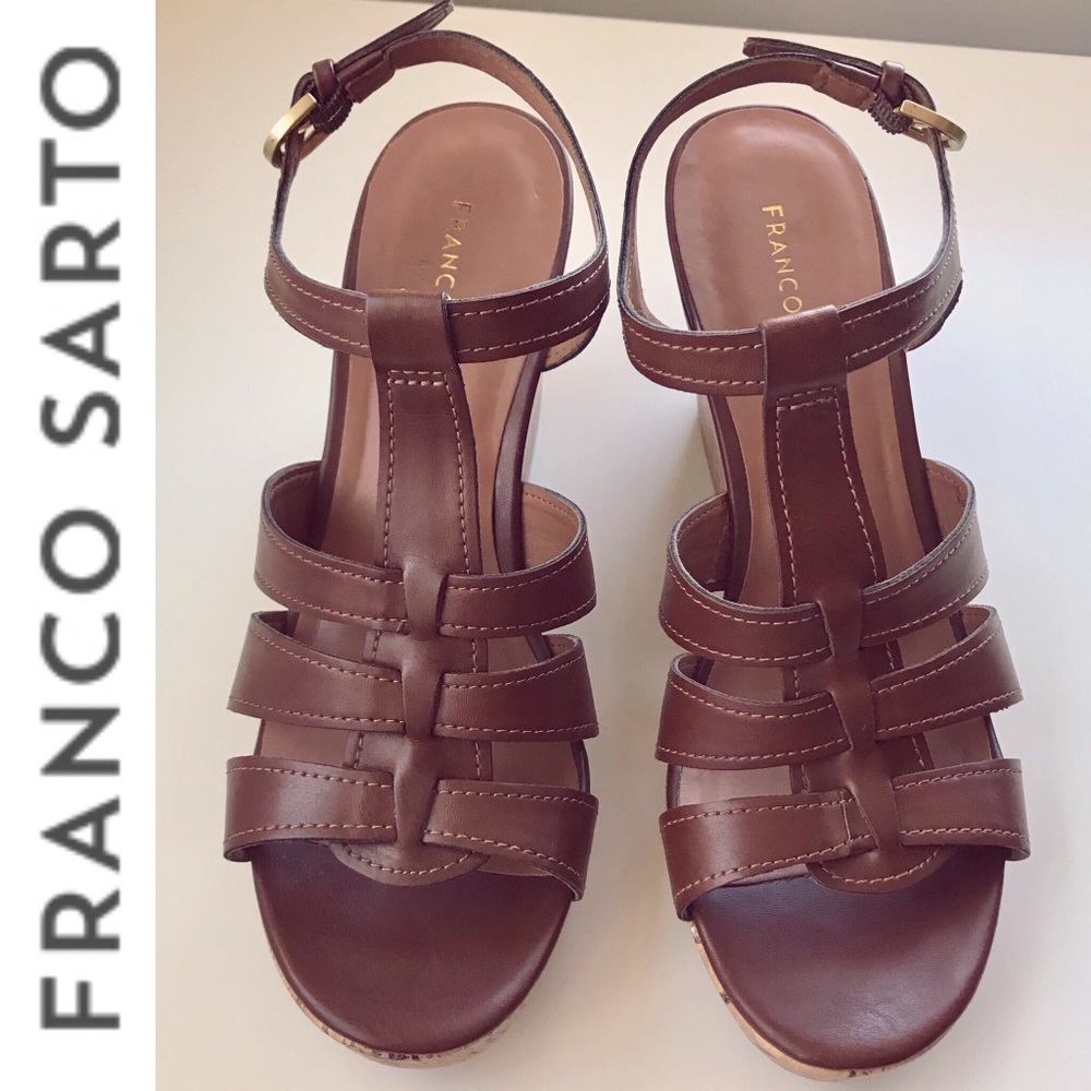 NWOT FRANCO SARTO Marybeth Wedges (9.5)